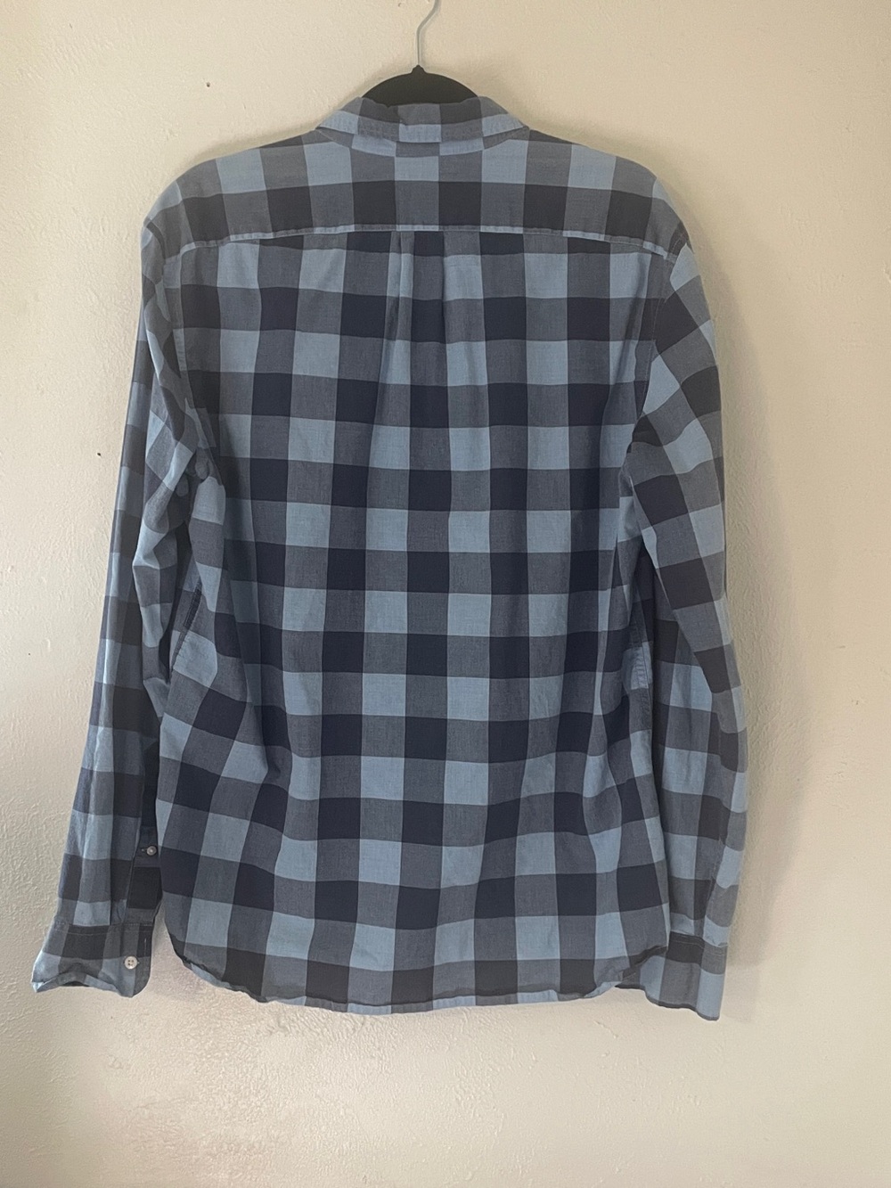 J.Crew Mens Large Slim Blue Plaid Check Cotton Button Down Shirt - Picture 6 of 8